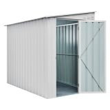 KOVINSKA VRTNA HIŠKA GLOBEL LEANTO 58 SREBRNA Š145 X G234 X V204 CM