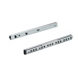 KROGLIČNO VODILO ZA PREDAL HETTICH DIY 195-305 MM, DELNI IZVLEK, UTOR PREDALA 17MM, POCINKAN