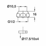 KROMIRANA MATICA UNITAS SET MATICE 2X15 MM Z TESNILI