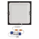 LED PANEL EMOS NEXXO 18W CCT, ČRNI KVADRATNI VGRADNI