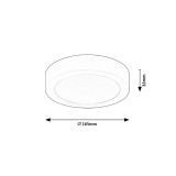 LED PANEL RABALUX SHAUN2 15W 3000K ČRNA OKROGLA