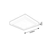 LED PANEL RABALUX SHAUN2 24W 3000K ČRNA KVADRATNA