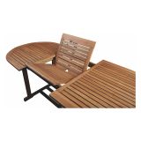 LESENA MIZA FIELDMANN FDZN-4004-T 150/200X90X75 CM ZLOŽLJIVA, AKACIJA