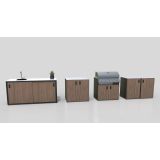 LETNA KUHINJA MS VISCOM ELEMENT Z VRATI LESNI DEKOR 900 X 634 MM