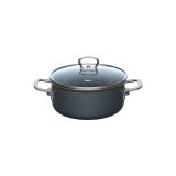 LONEC / KOZICA RIESS KOZICA 20CM 2L DARK GREY S STEKLENO POKROVKO