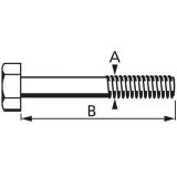 6-OGLATI VIJAK DIN 931 6X40 A2 INOX V ZAVITKU JE 25 KOS