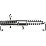 LESNI HANGER VIJAK 6X50 A2F T15 V ZAVITKU JE 4 KOS