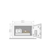 YALE TREZOR MAXIMUM SECURITY MOTORISED HOME, VXŠXD 250X350X300 MM, 16,7 KG, 18,6 L, Z EL. KLJUČAVNICO IN ENIM KLJUČEM, ČRNI.