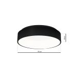 NADGRADNA STROP. SVETILKA MILAGRO OHIO ČRNA 24W LED 45CM ML3832