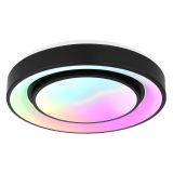 NADGRADNA STROP. SVETILKA SULLY 24W, CCT, RGB ČRN ROB