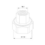 NADOM.DEL ZA ČRPALKO GRUNDFOS PRIVIJALI 38.1MM-25.4 MM ZA ČRPALKO 25.4 MM (1 -)