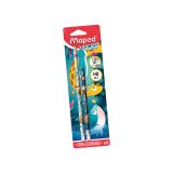 NAVADNI SVINČNIK MAPED HB Z RAD. 2/1 + ERGONOM. DRŽALO JUNGLE FEVER