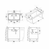 NERJAVNO POMIVALNO KORITO ALVEUS BASIC 160, LEINEN 780X435 MM