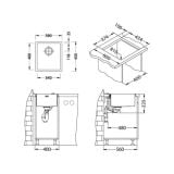 NERJAVNO POMIVALNO KORITO ALVEUS MONARCH QUADRIX 20, GOLD 390X450 MM