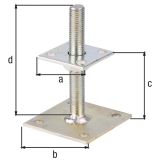 VEZNI ELEMENT ALBERTS NOSILEC ZA STEBER 101X151 ZA VIJAČENJE V BETON
