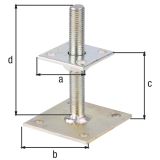 VEZNI ELEMENT NOSILEC ZA STEBER 101X151 ZA VIJAČENJE V BETON