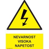 OPOZORILNI ZNAK WALTECO NEVARNOST VISOKA NAPETOST