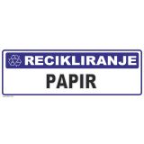 OPOZORILNI ZNAK WALTECO RECIKLIRANJE PAPIR