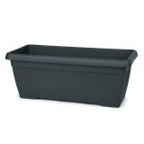 PE KORITO Z VODNO REZERVO BLUMAX MEDITERAN 62CM ANTRACIT S PODSTAVKOM