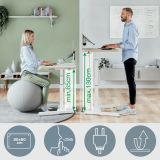 PISALNA MIZA LEITZ COSY-WOW ERGO 80X60CM DVIŽNA BELA ELEKTRIČNA