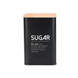 POSODA ZA SHRANJEVANJE ESTIA 10X14 CM ZA SLADKOR ČRNA BAMBOO METALLIC