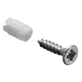 POVEZOVALNI VIJAK Z VLOŽKOM HETTICH DIYFI 5/3,5X13 MM, PONIKLJAN,V ZAVOJU JE 40 KOS