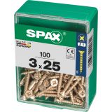 UNIVERZALNI VIJAK SPAX PZ 3X25 YELLOX A2G V ZAVITKU 100KOS