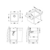 NERJAVNO POMIVALNO KORITO ALVEUS QUADRIX 30 450X450 MM