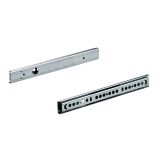 KROGLIČNO VODILO ZA PREDAL HETTICH DIY 225-350 MM, DELNI IZVLEK, UTOR PREDALA 27MM, POCINKAN