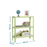 REGAL SIMONRACK 90X80X40 CM, 3 POLICE 150 KG/POLICO, ZELEN/BEL