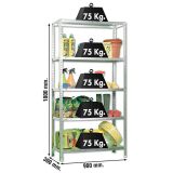 REGAL SIMONRACK 180X90X30 CM 5P/75KG POCINKAN ADVANTAGE
