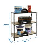 REGAL SIMONRACK 90X90X30 CM 3P/150KG ANTRACIT MADERCLICK