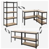 REGAL SONGMICS 180X90X40 CM 5P/130KG GLR040B01 RJAVO-ČRN