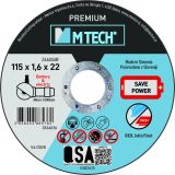 REZALNA PLOŠČA ZA RF MTECH 115X1.6X22 PREMIUM INOX, JEKLO
