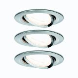 VGRADNI LED REFLEKTOR RL NOVA 3X6.5W GU10 3SDIM OKROG. BRUŠ.JEKLO/ALU GIB