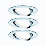 VGRADNI LED REFLEKTOR RL NOVA 3X6.5W GU10, GIB. OKROGLA, KROM/ALU