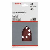 5-DELNI SET SAMOPRITRDILNIH BRUSNIH LISTOV BOSCH 100X170 MM K40 8 LUKENJ RDEČA BARVA ZA LES