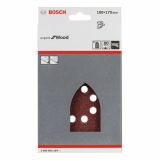 5-DELNI SET SAMOPRITRDILNIH BRUSNIH LISTOV BOSCH 100X170 MM K80 8 LUKENJ RDEČA BARVA ZA LES