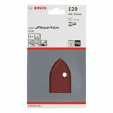 5-DELNI SET SAMOPRITRDILNIH BRUSNIH LISTOV BOSCH 95X135 MM K120 4 LUKNJE RDEČA BARVA ZA LES