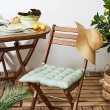 SEDEŽNA BLAZINA HOME DECO 40X40 ODPORNA NA VODO Z VEZICAMI SORT.