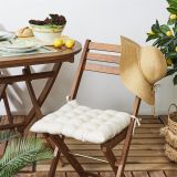 SEDEŽNA BLAZINA HOME DECO 40X40 ODPORNA NA VODO Z VEZICAMI SORT.