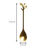 SET JEDILNEGA PRIBORA HOME DECO DESERTNE ŽLICE 4/1 DEKOR LISTJA ZLATE