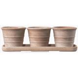 GLINENI ZUNANJI LONEC DEROMA SET LONCEV MINI SIENA TERRACOTTA 11 CM