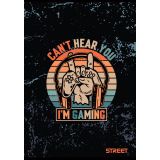 ŠOLSKI ZVEZEK GAMING A4 KARO 5 MM, 54 LISTOV, SORT
