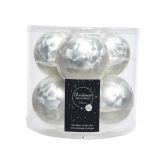 STEKLENA BUNKA DECORIS BELE BARVE 6/1 FI 8 CM