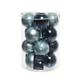 STEKLENA BUNKA DECORIS MODRA MIX 16/1 FI 8 CM