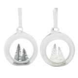 STEKLENA BUNKA DECORIS Z DREVESCEM FI 8 CM SORT