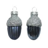 STEKLENA BUNKA DECORIS ŽELOD SREB./MODER FI 3 CM 12/1