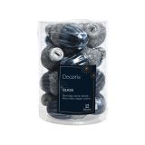 STEKLENA BUNKA DECORIS ŽELOD SREB./MODER FI 3 CM 12/1