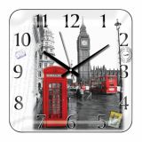 STENSKA URA TIMEGOLD TIMEGOLD TG271-6 STEKLO/ PVC FOTO LONDON 35X35CM